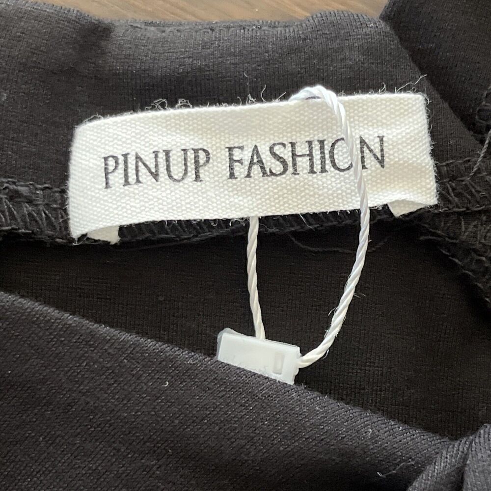 Pinup Couture Dress Women's XL Black Sheath Wiggle Rockabilly Retro NWT - Picture 13 of 16